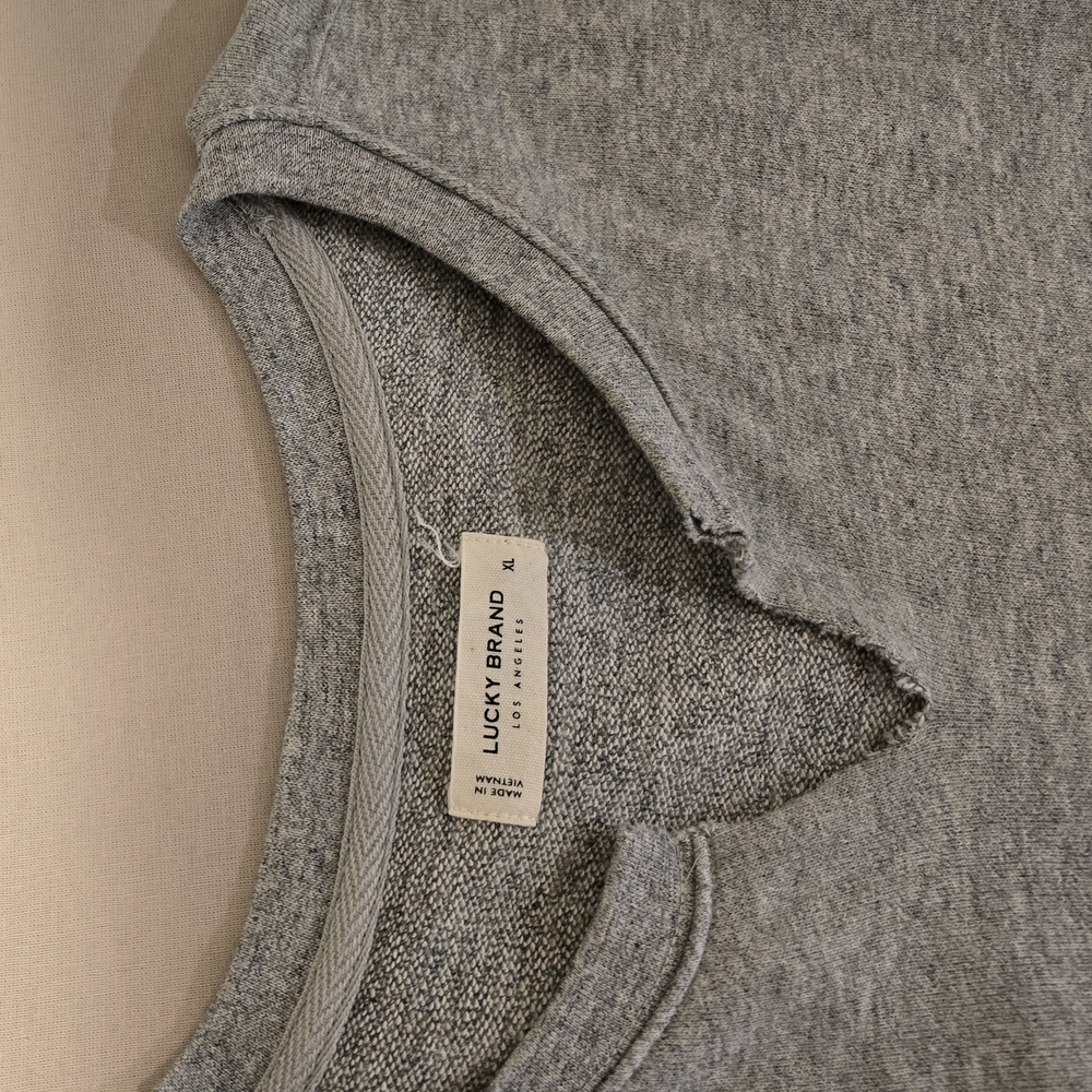 Lucky Brand Gray Rolled Hem Sweatshirt and Sweatpants